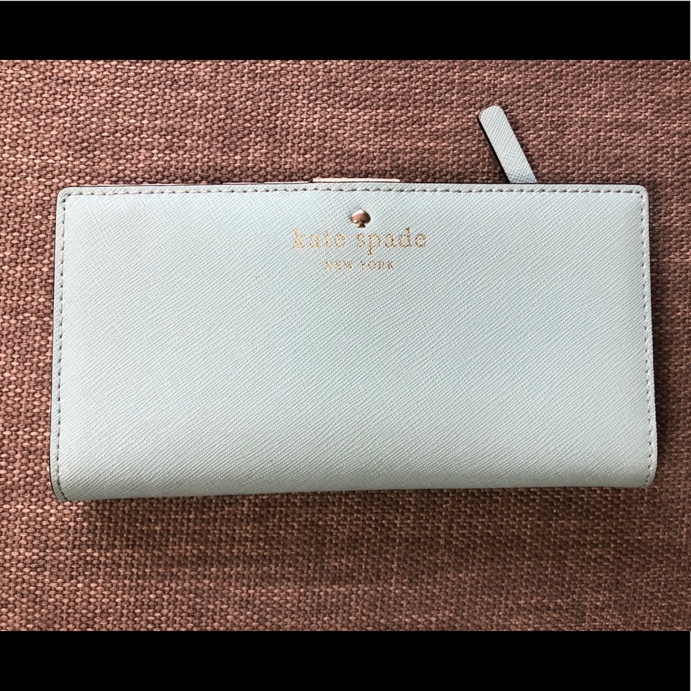 Kate Spade light blue/ robins egg wallet